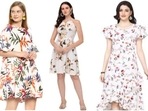 Floral printed white dress works wonders in summers.